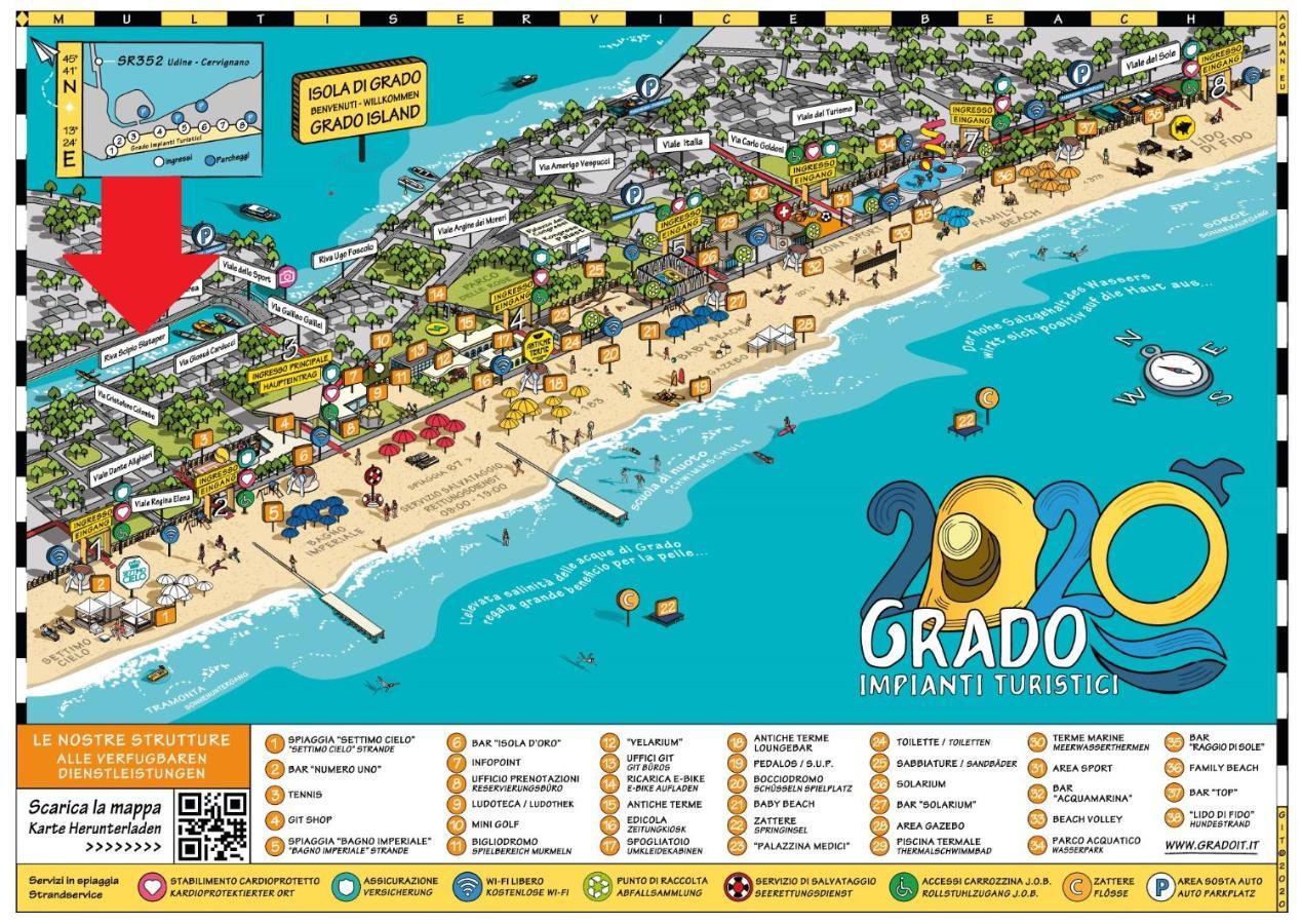 Appartamento Perco Riva Slataper Grado Exteriér fotografie